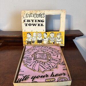 1963 Art Anson Crying Towel Don't Dilute My Beer Vintage & Original Box 25x17"